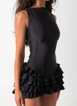 Bye Bambi Madison Mini Dress Black Size AU 10 for rent on The Volte - image 7