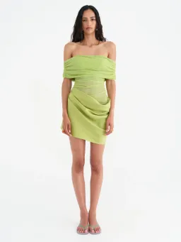 Benni Nico Off Shoulder Mini Dress Apple Size 6 for rent on The Volte - image 1