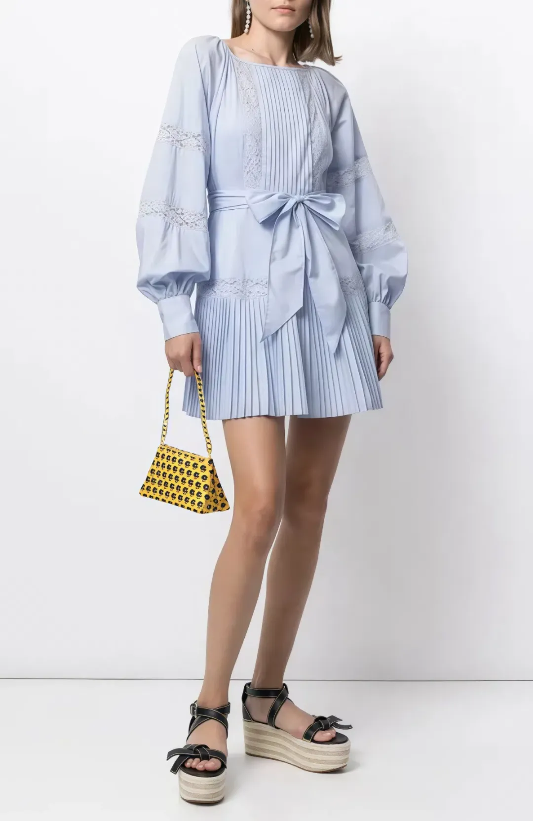 Alice McCall Blissful Song Mini Dress in Sky Blue Size S / AU 8 for rent on The Volte - main image