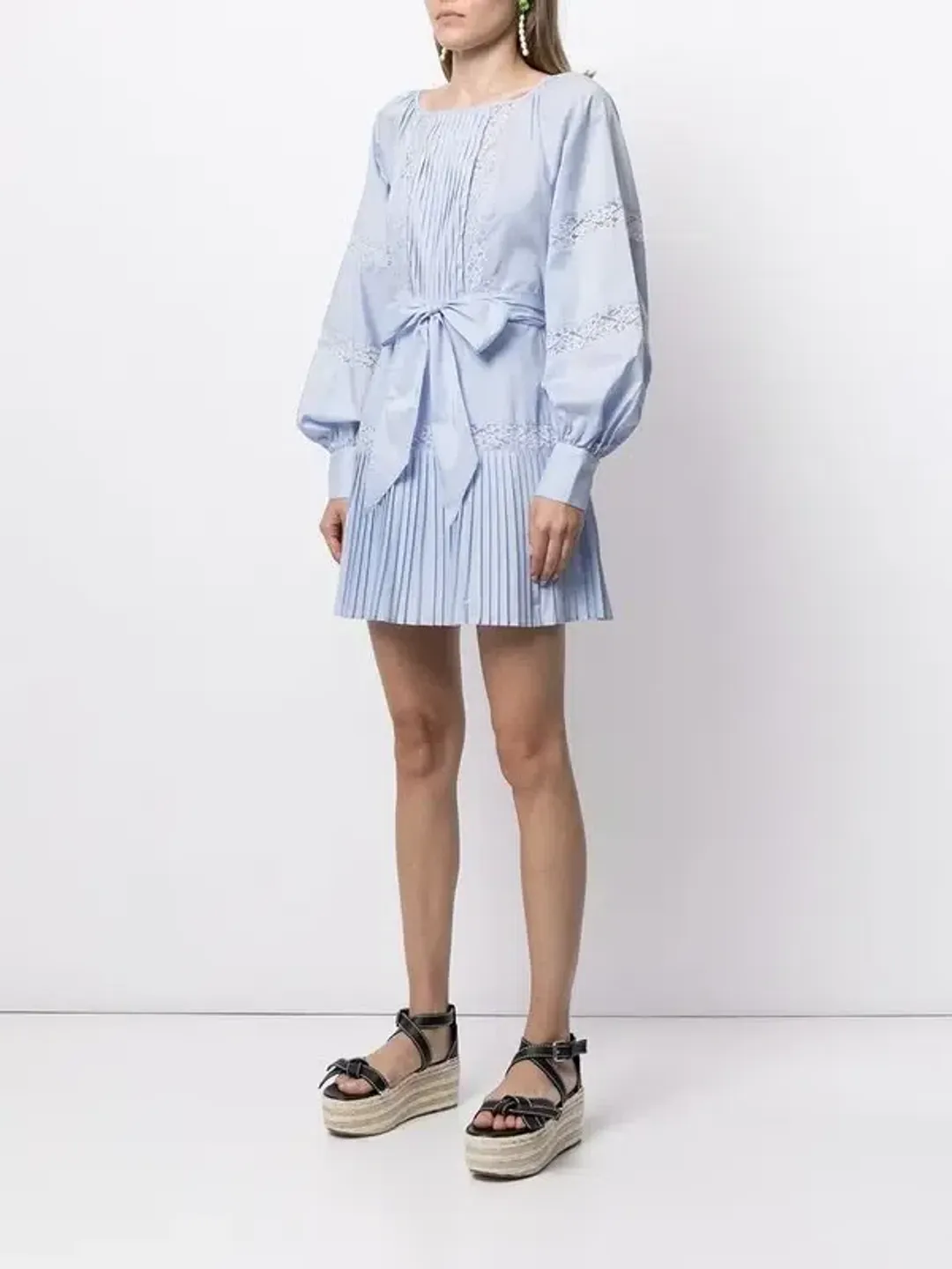 Alice McCall Blissful Song Mini Dress in Sky Blue Size S / AU 8 for rent on The Volte - main image