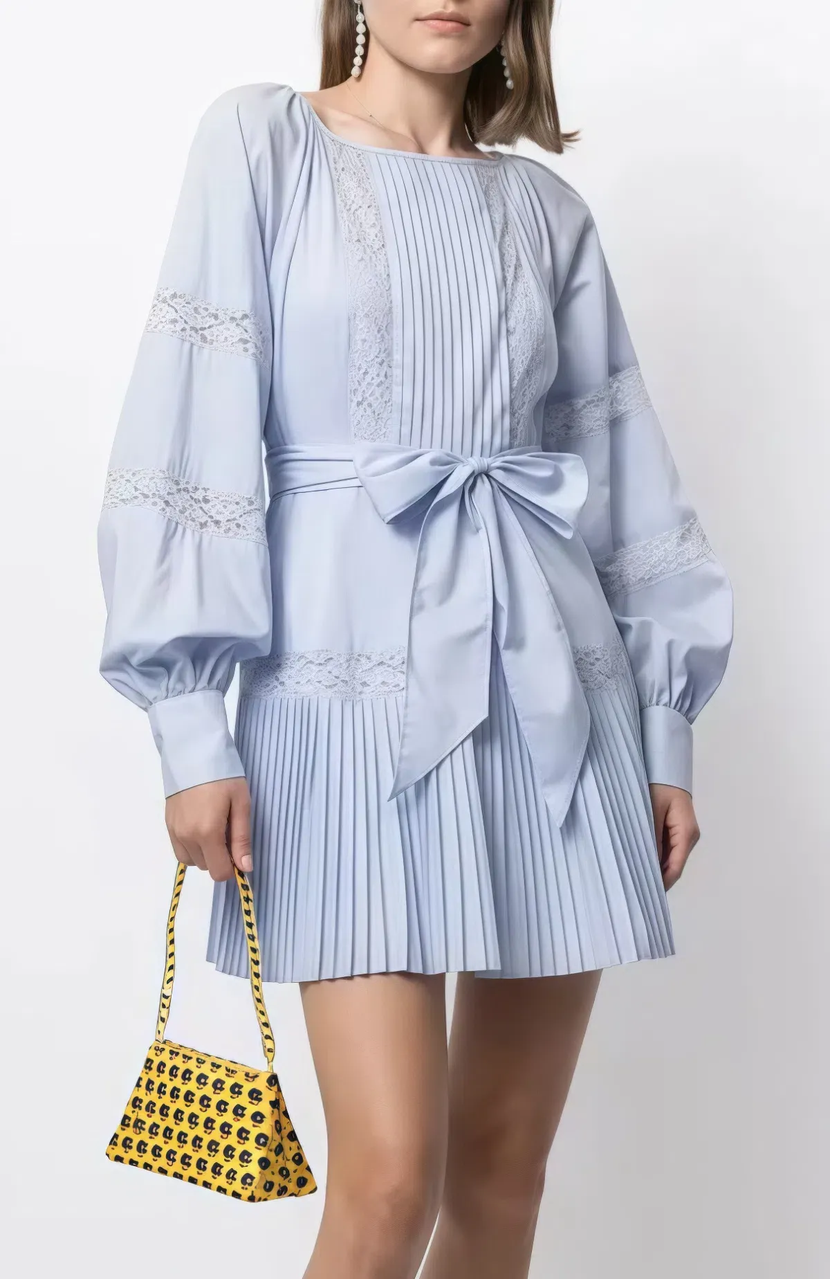 Alice McCall Blissful Song Mini Dress in Sky Blue Size S / AU 8 for rent on The Volte - main image