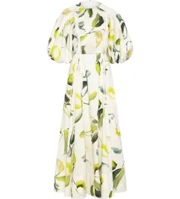 Aje Zest Midi Dress Tropical Lime Print Size AU 12 for rent on The Volte - image 6