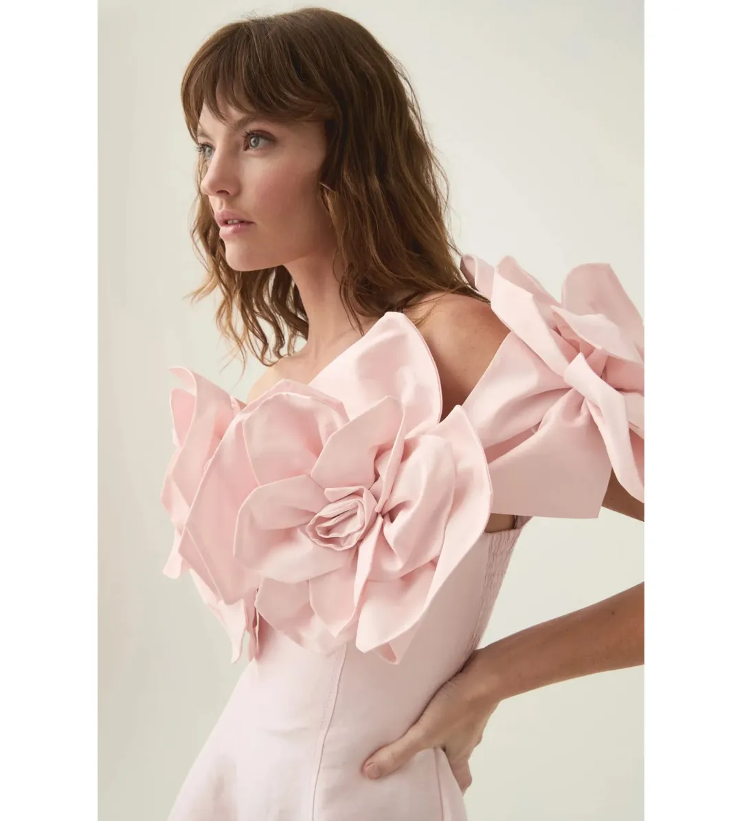 Aje Etta Mini Dress Pastel Pink Size AU 12 for rent on The Volte - main image
