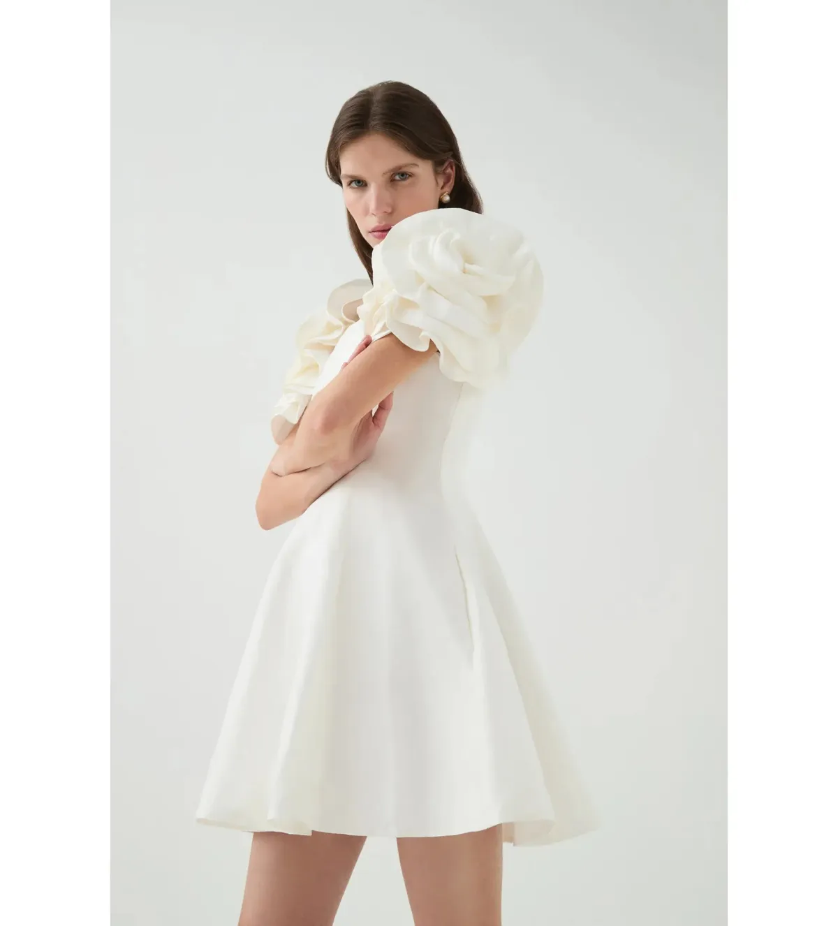 Aje Twyla Mini Dress Ivory Size AU 8 - Image 2