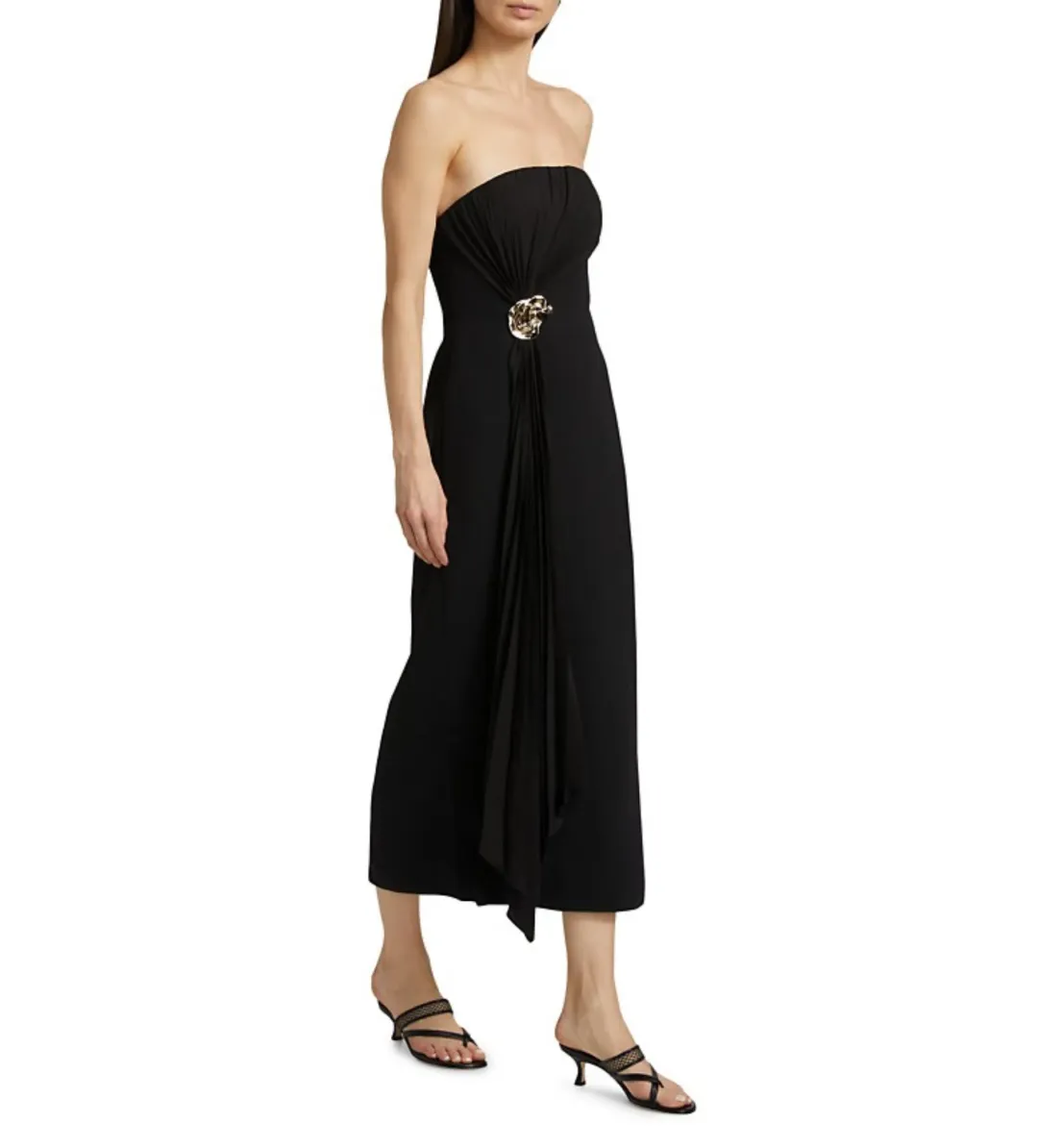 Acler Whitnell Bandeau Midi Dress Black Size AU 10 for rent on The Volte - main image