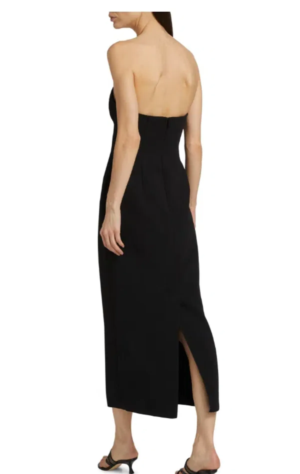 Acler Whitnell Bandeau Midi Black Dress Size AU 14 - Image 3