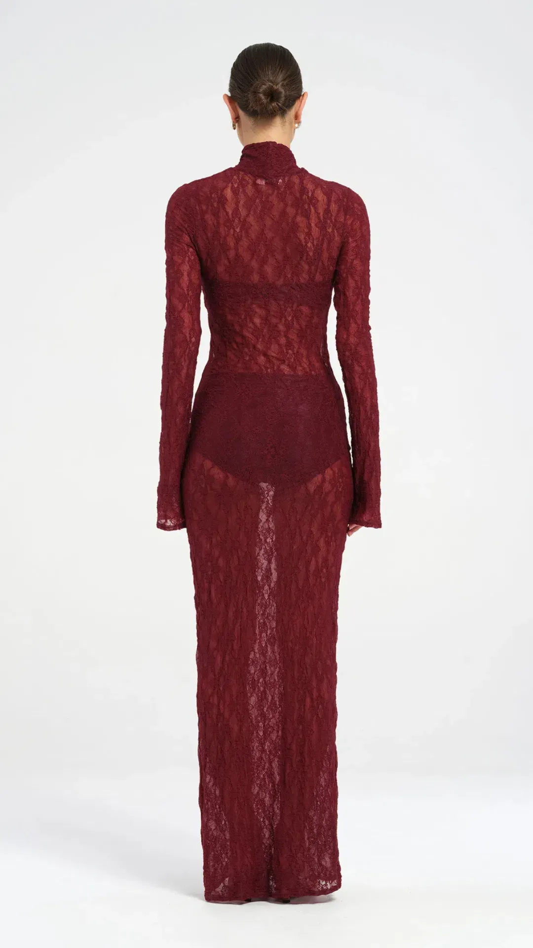 Benni Dante Maxi Dress in Maroon Size 8 for rent on The Volte - main image