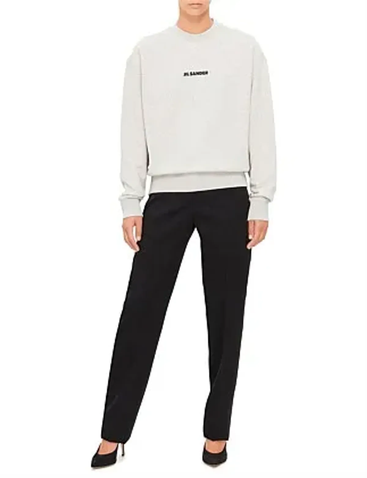 Jil Sander Long Sleeve Crew Neck Logo Sweatshirt Powder Green Size S / AU 8 - Image 1