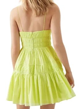 Aje Grace Tiered Dress in Light Lemon Green Size 6/XS for rent on The Volte - image 3