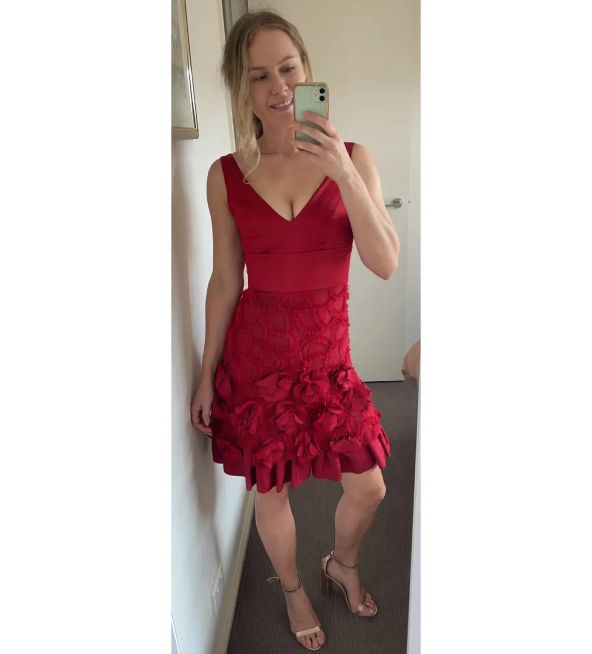 Alannah Hill Kick up a Storm Mini Dress Red Size 8 - Image 1