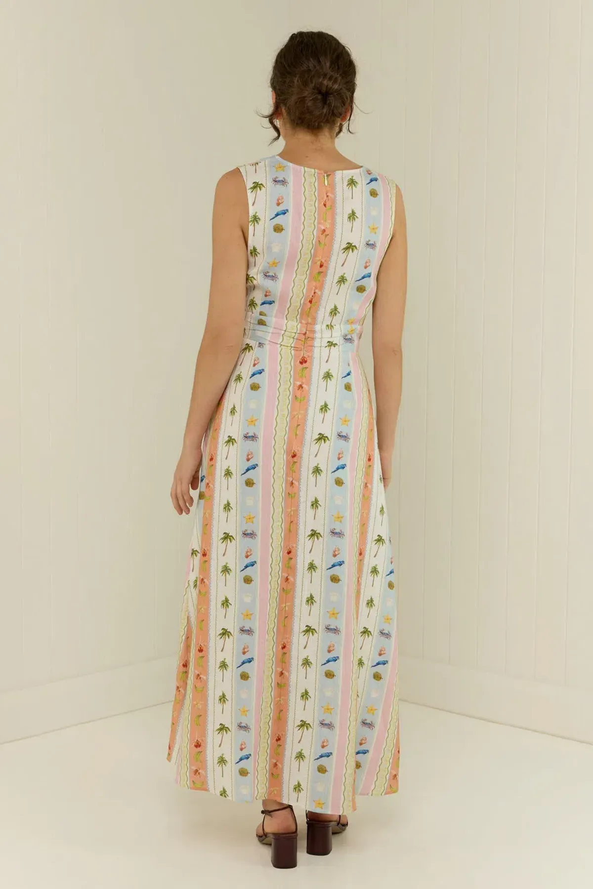 Palm Noosa Ivy Midi Dress Print Size 10 - Image 2