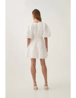 Aje Florential Swing Mini Dress White Size 8 for rent on The Volte - image 3