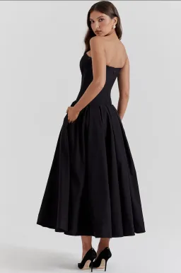 House of CB Lady Strapless Midi Dress in Black Size L / AU 12 regular cup for rent on The Volte - image 3