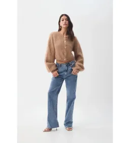 Aje Celine Fluffy Cardigan in Camel S / AU 8 for rent on The Volte - image 1