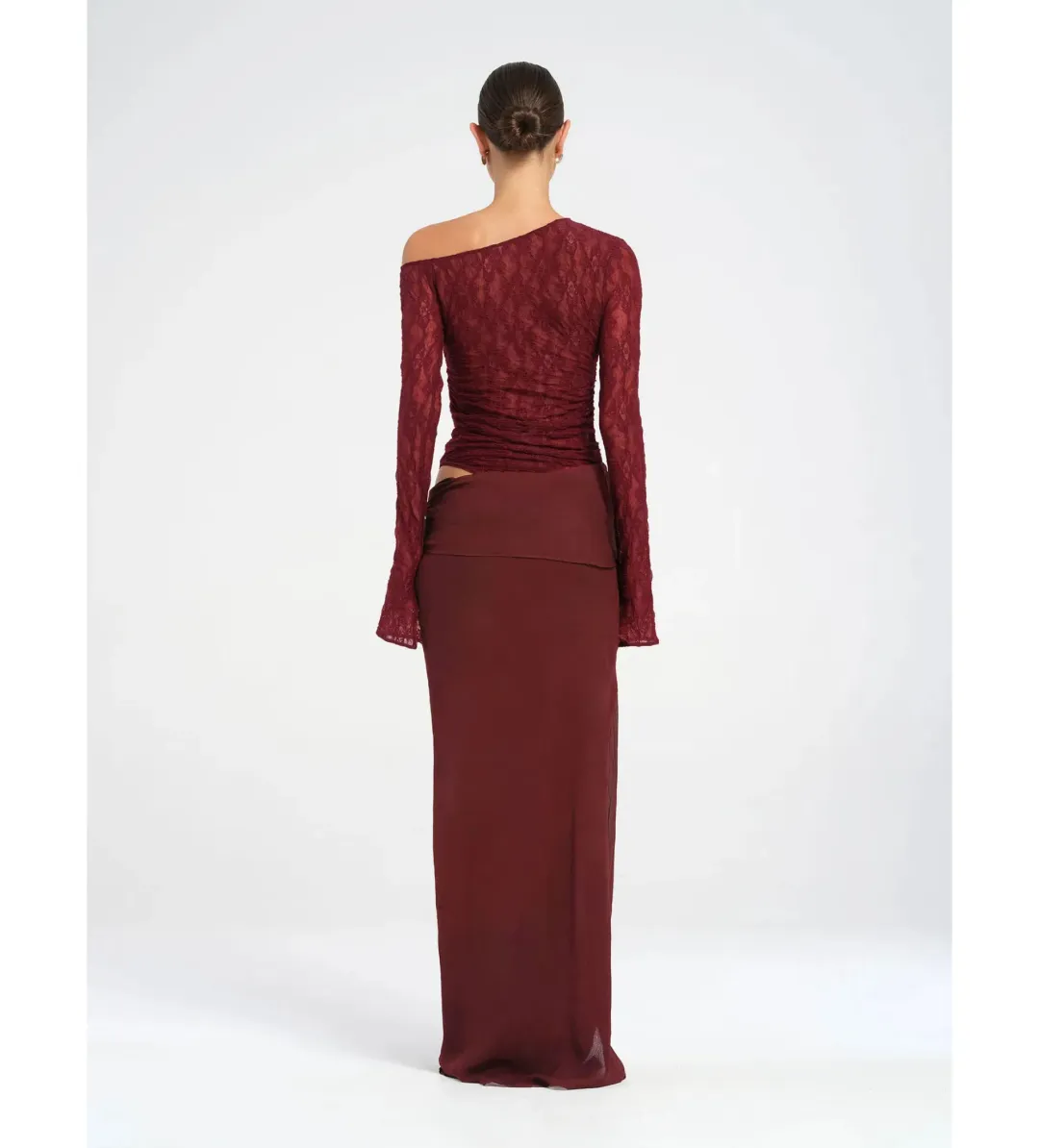 Benni Nova Maxi Dress in Maroon Size M/ AU 10 for rent on The Volte - main image