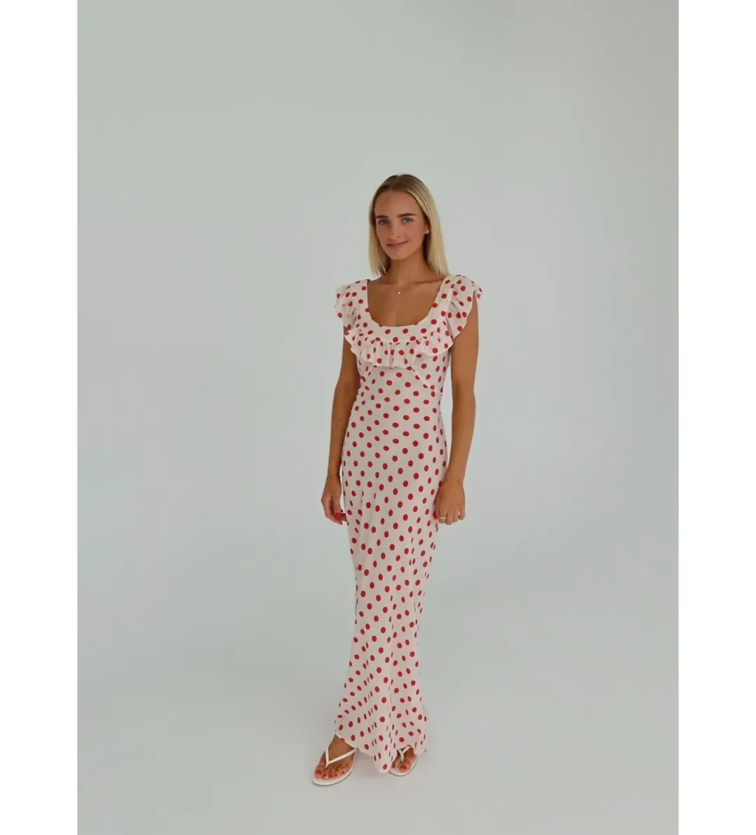 Realisation Par The Claudia Maxi Dress Super Dot Size AU 6 for rent on The Volte - main image