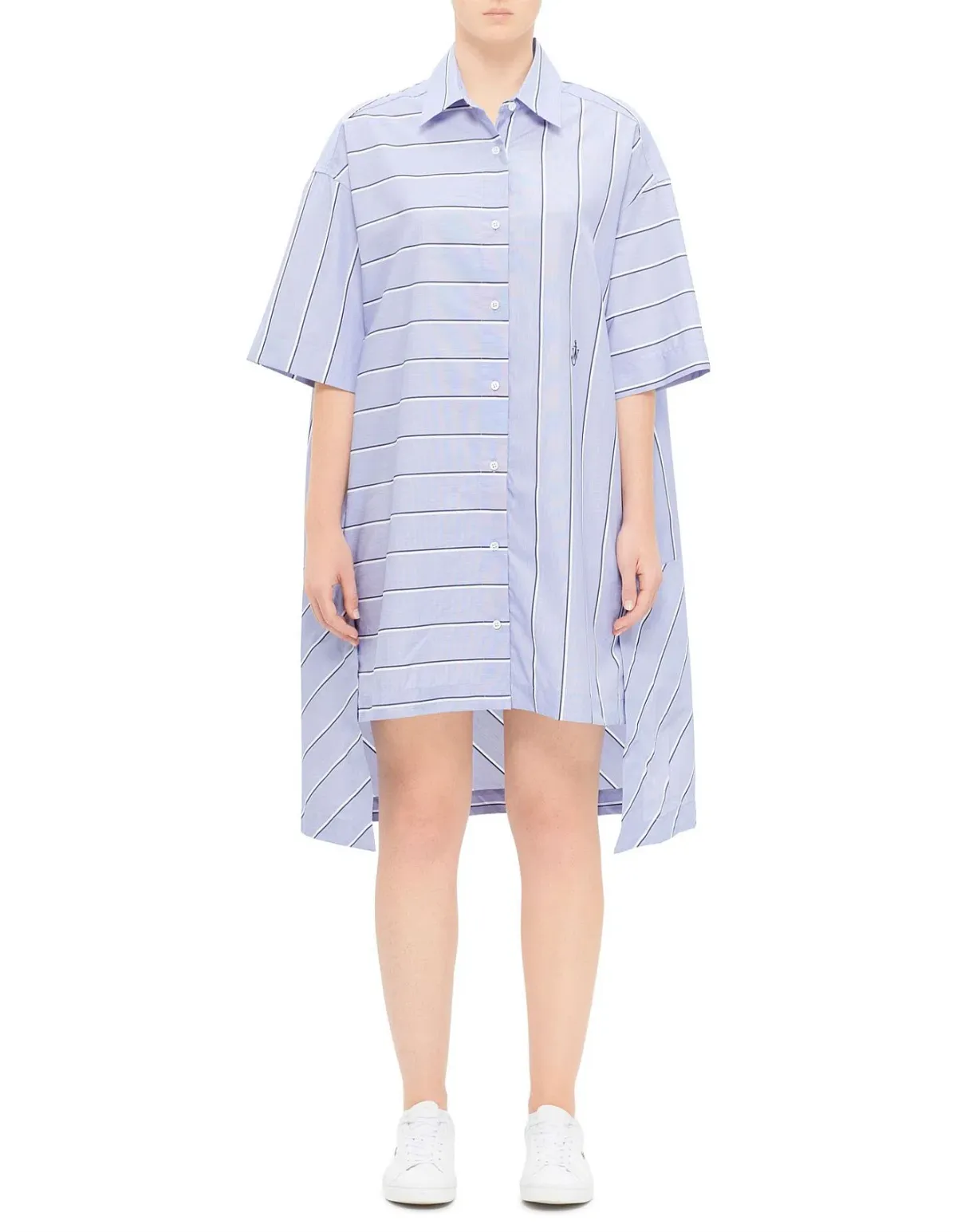 JW Anderson Short Sleeve Step Hem Shirt Dress Size AU 10 for rent on The Volte - main image