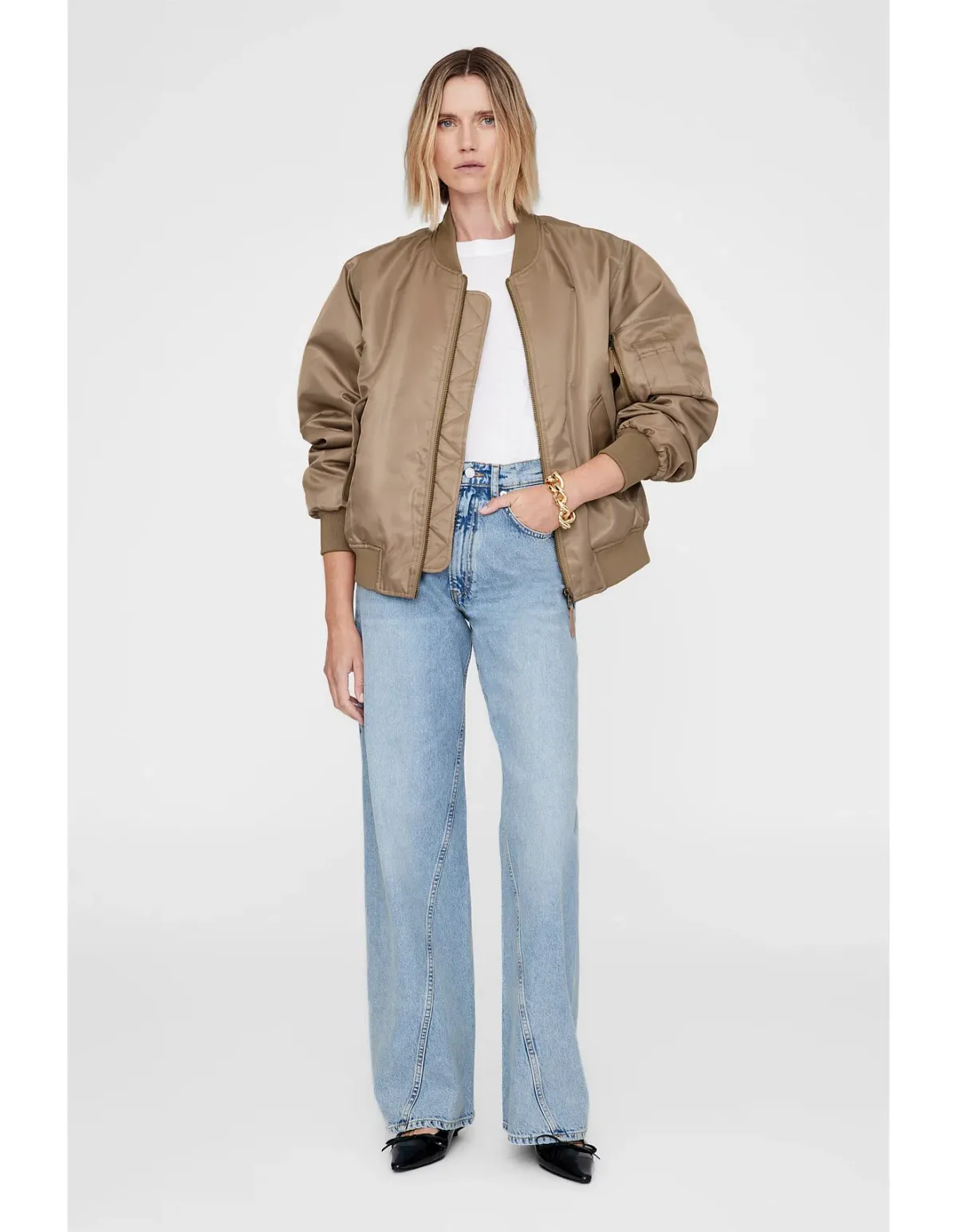 Anine Bing Leon Bomber Jacket Size XS / AU 6 for rent on The Volte - main image