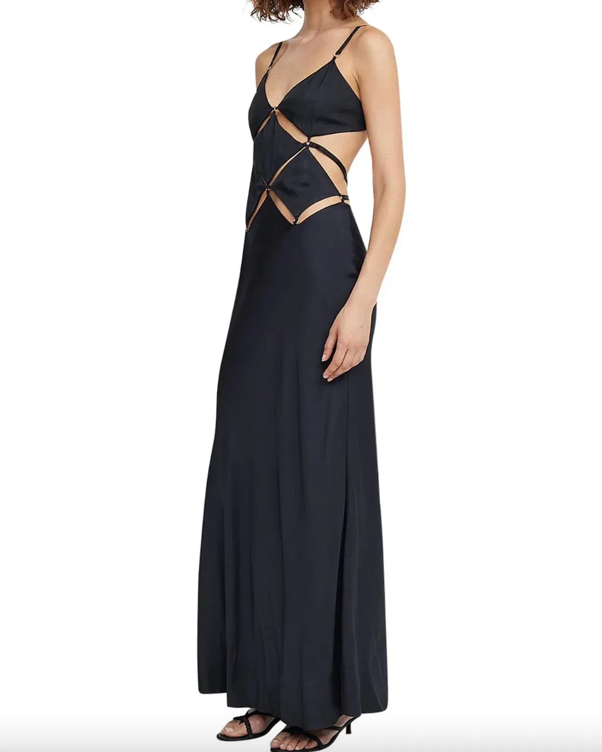 Bec & Bridge Diamond Days Strap Maxi Dress Black Size 10 for rent on The Volte - main image