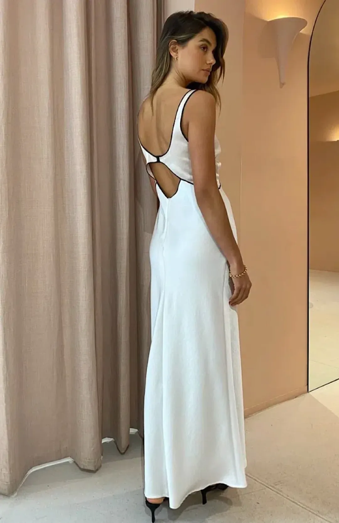 Bec and Bridge Sandy Maxi Dress Ivory Size 10 for rent on The Volte - main image