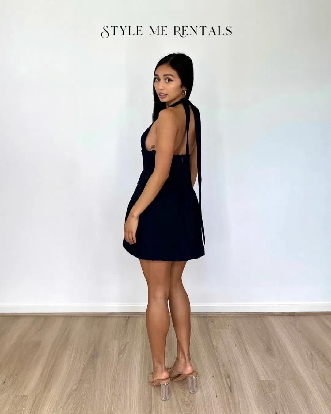 Eliya the Label Roberta Mini Dress Dark Denim Size XS for rent on The Volte - main image