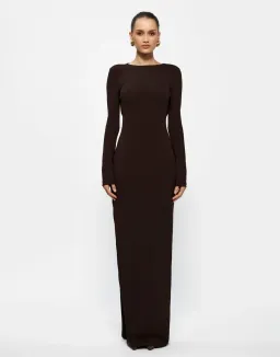 Effie Kats Indie Gown in Coffee Brown Size 8 for rent on The Volte - image 1