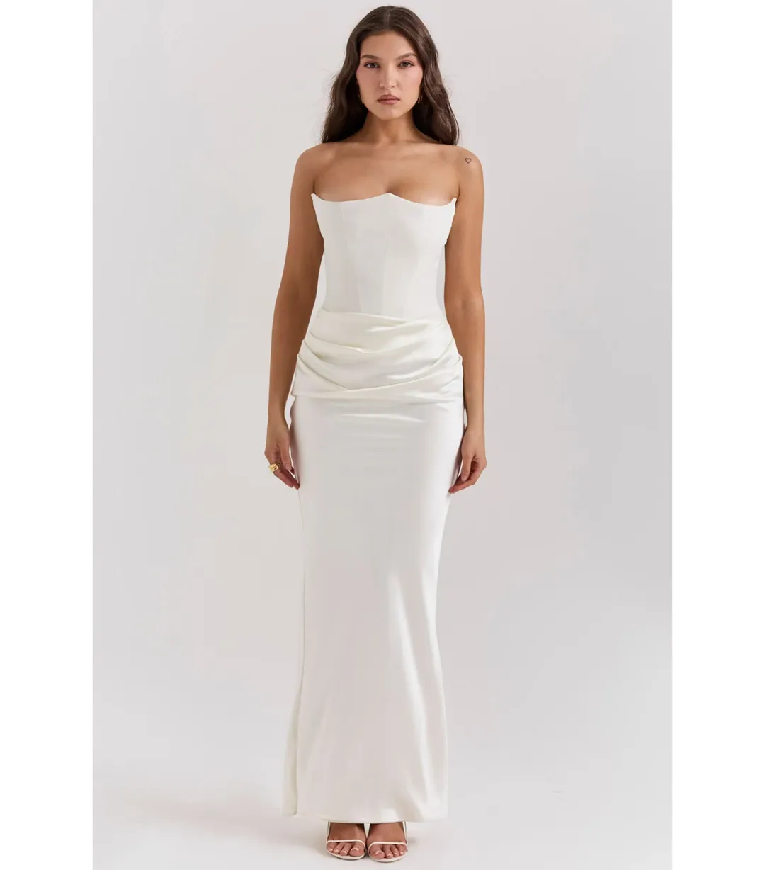 House of CB Persephone Corset Dress Ivory Size AU 10 for rent on The Volte - main image