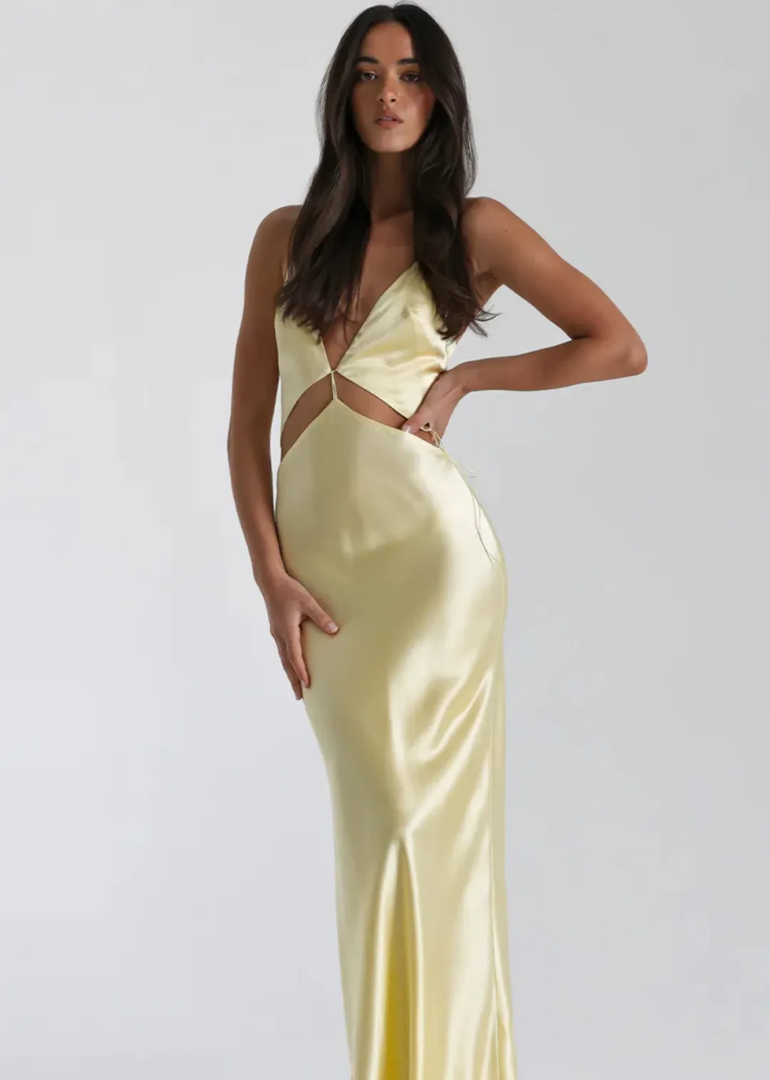 Natalie Rolt Iris Maxi Dress Yellow Size 6 for rent on The Volte - main image