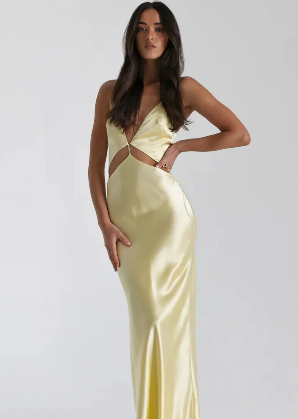 Natalie Rolt Iris Maxi Dress Yellow Size 6 for rent on The Volte - main image