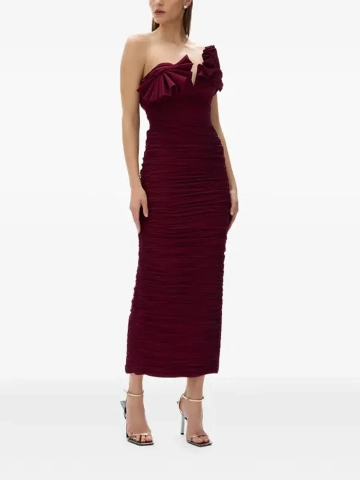 Rachel Gilbert Jensen Dress Merlot Size 10 - Image 2