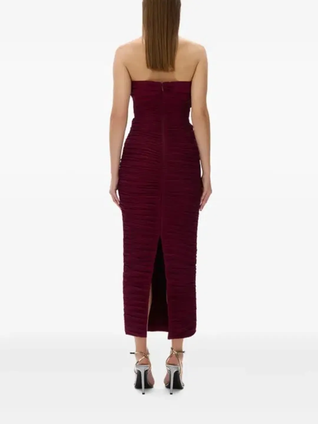 Rachel Gilbert Jensen Dress Merlot Size 10 for rent on The Volte - main image