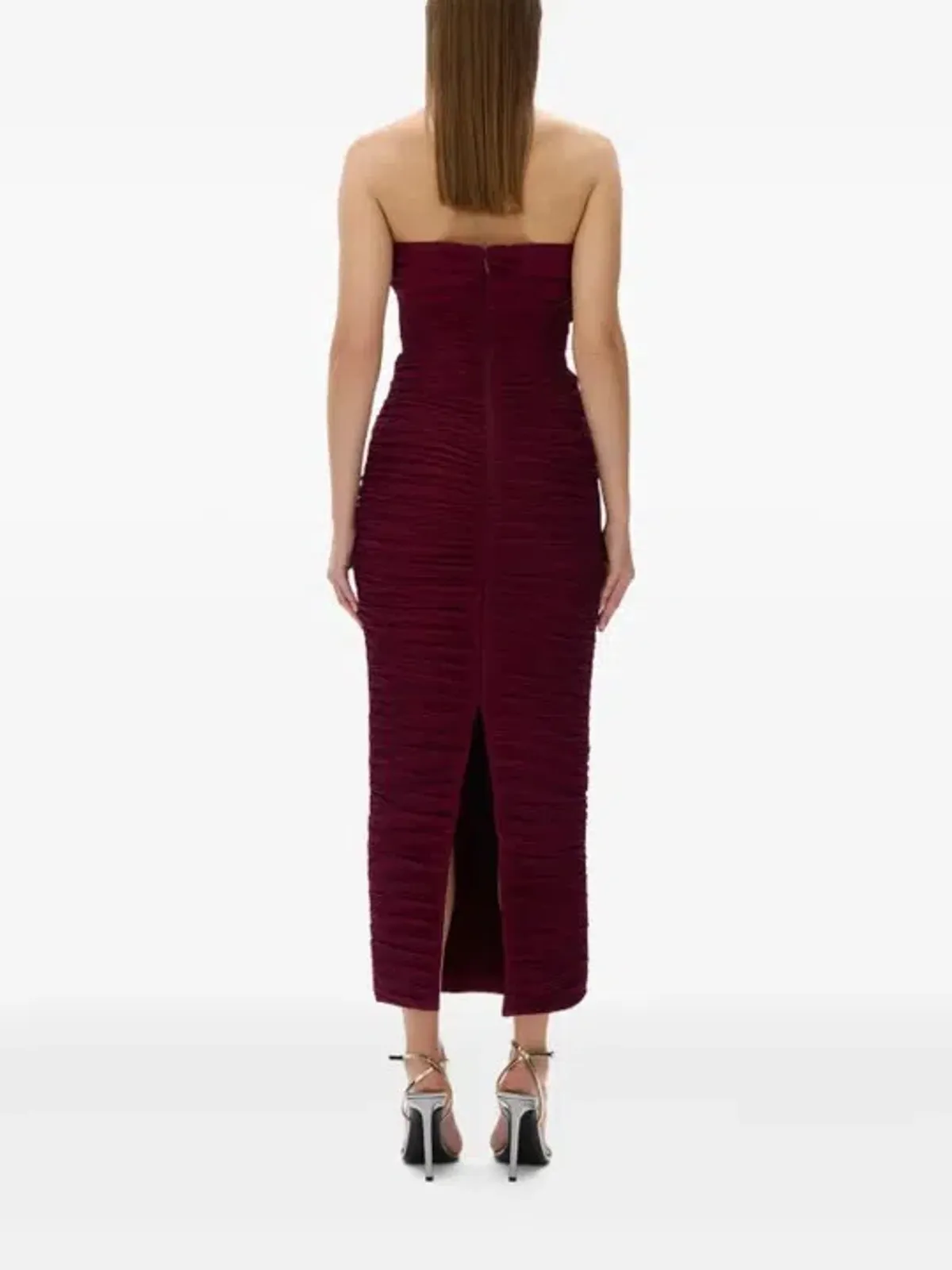 Rachel Gilbert Jensen Dress Merlot Size 10 - Image 4