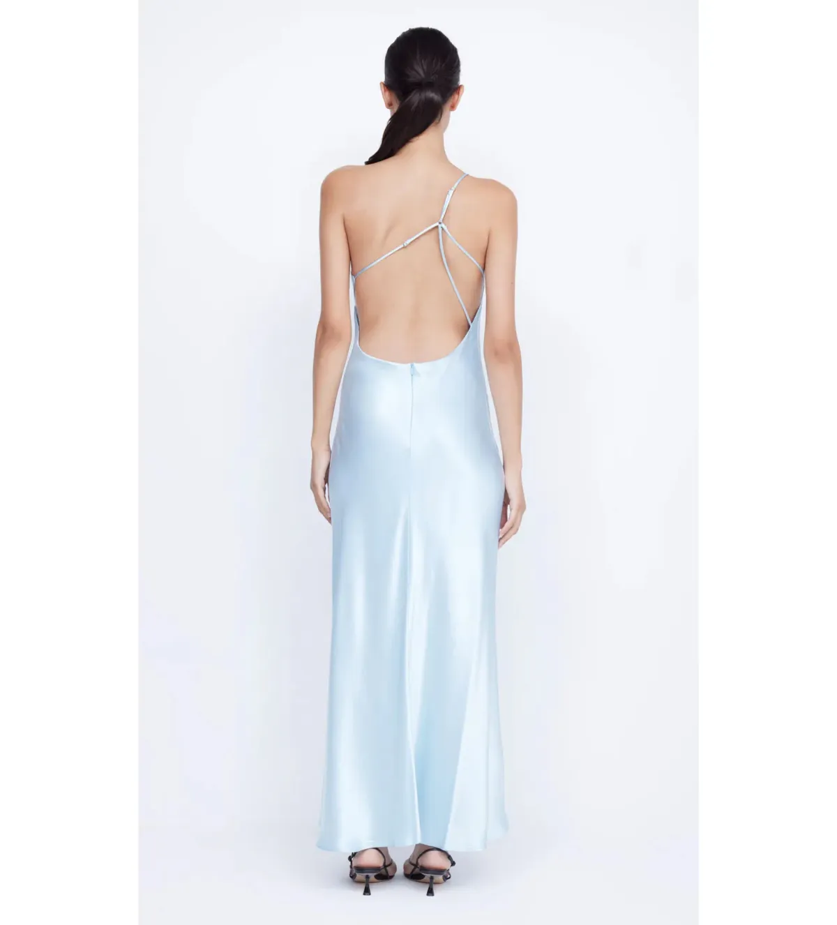 Bec & Bridge Margaux Asym Dress in Dolphin Blue Size 12 - Image 4