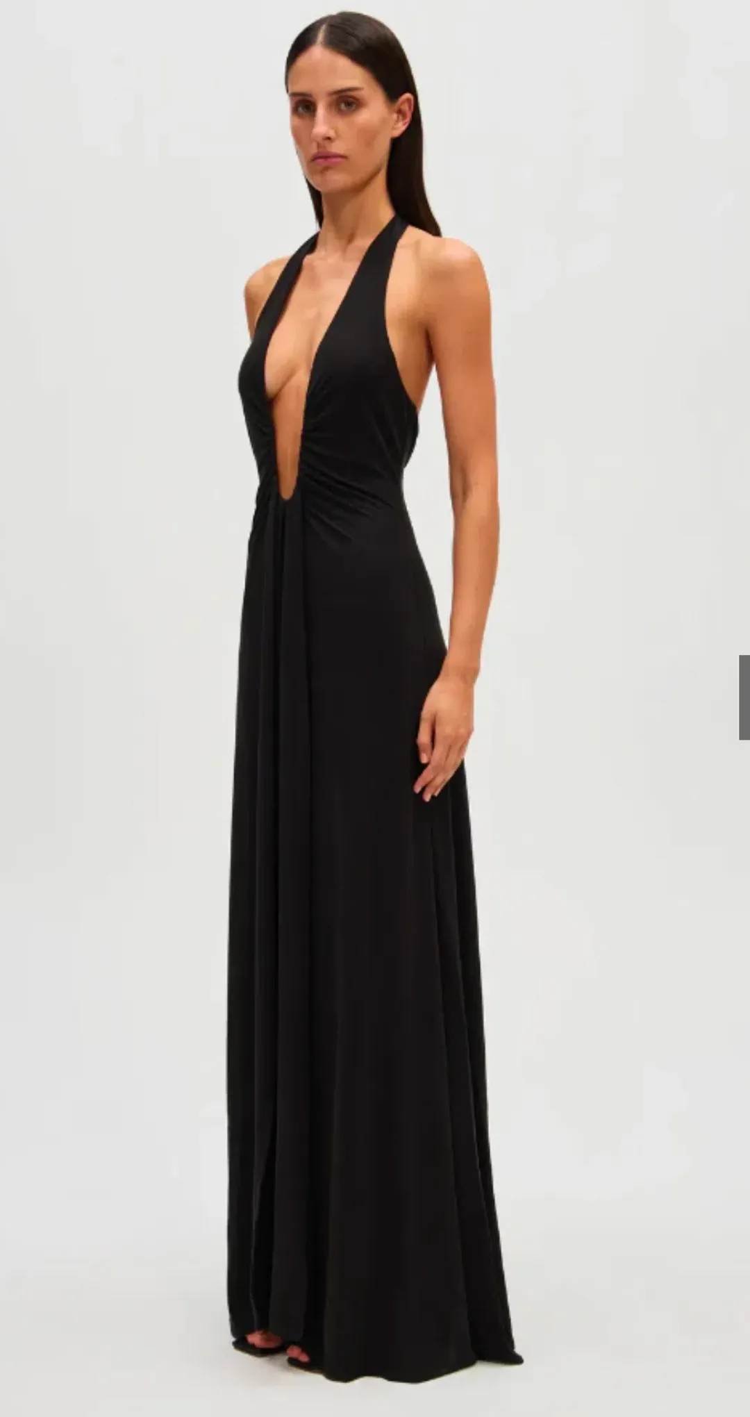 Misha Jennifer Cupro Maxi Dress Black Size 8 for rent on The Volte - main image