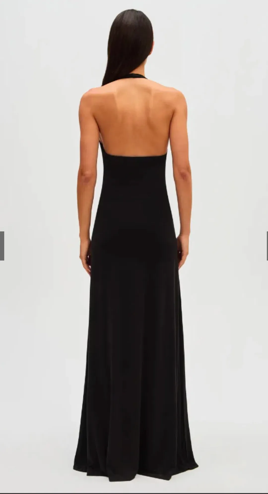 Misha Jennifer Cupro Maxi Dress Black Size 8 for rent on The Volte - main image