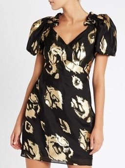 Eternal Flame Dress (Mini) Black & Gold Size 8 for rent on The Volte - image 2