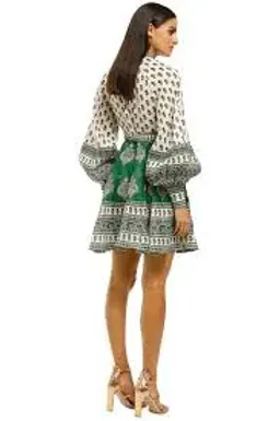 Zimmermann Amari Mini Dress Multi Print Size 10 for rent on The Volte - image 3