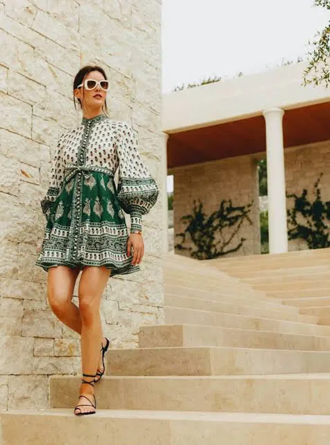 Zimmermann Amari Mini Dress Multi Print Size 10 for rent on The Volte - main image