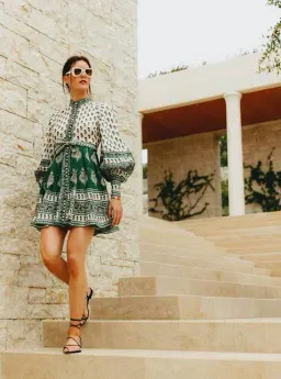 Zimmermann Amari Mini Dress Multi Print Size 10 for rent on The Volte - image 4