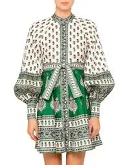Zimmermann Amari Mini Dress Multi Print Size 10 for rent on The Volte - image 2