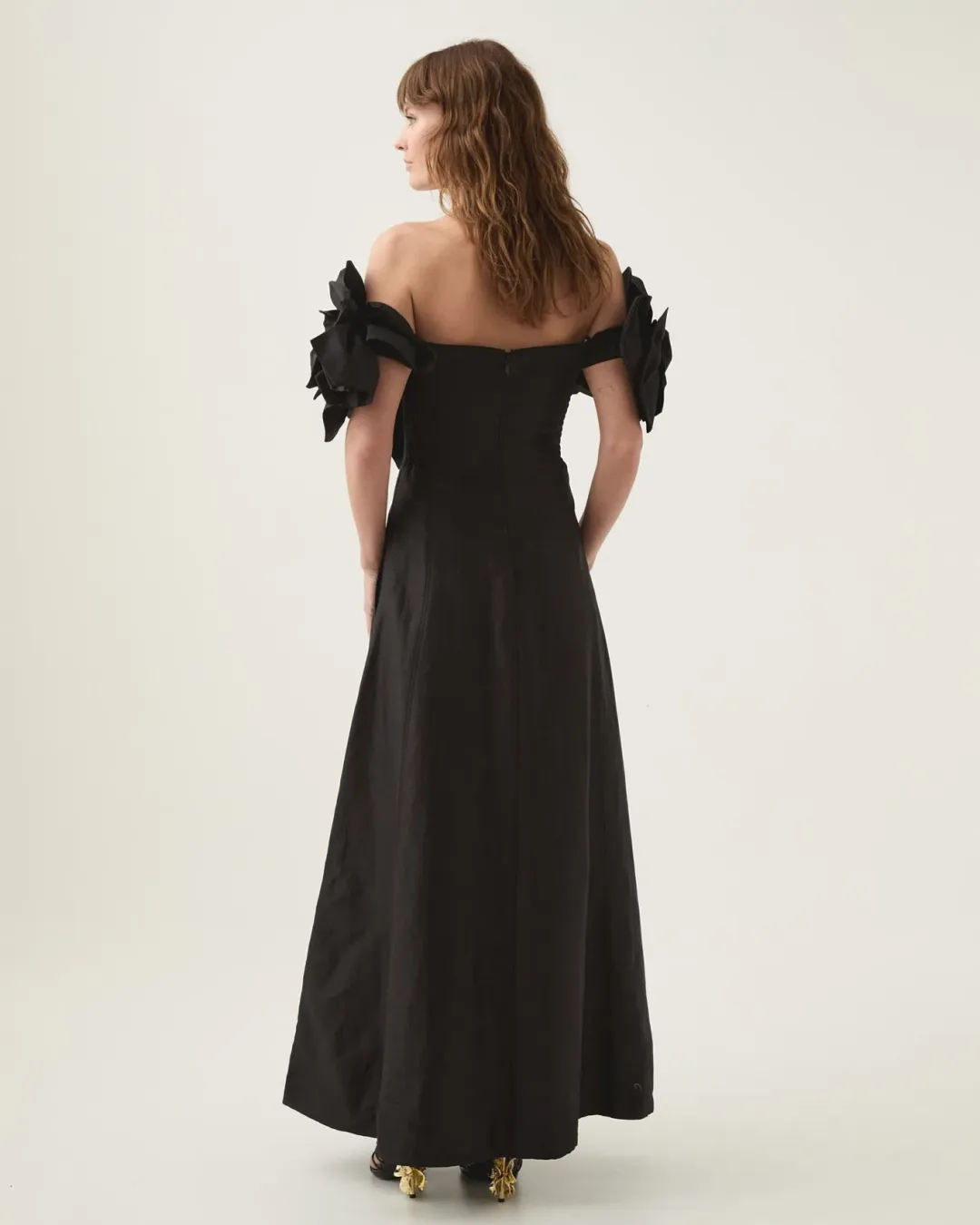 AJE Etta Midi Dress Black Size 8 for rent on The Volte - main image