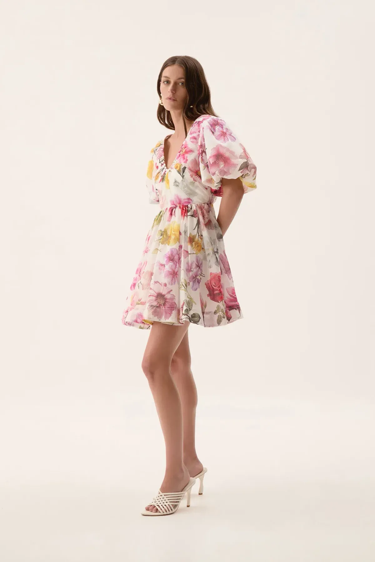 Aje Fleur Mini Dress in Multi Floral Size AU 12 - Image 1