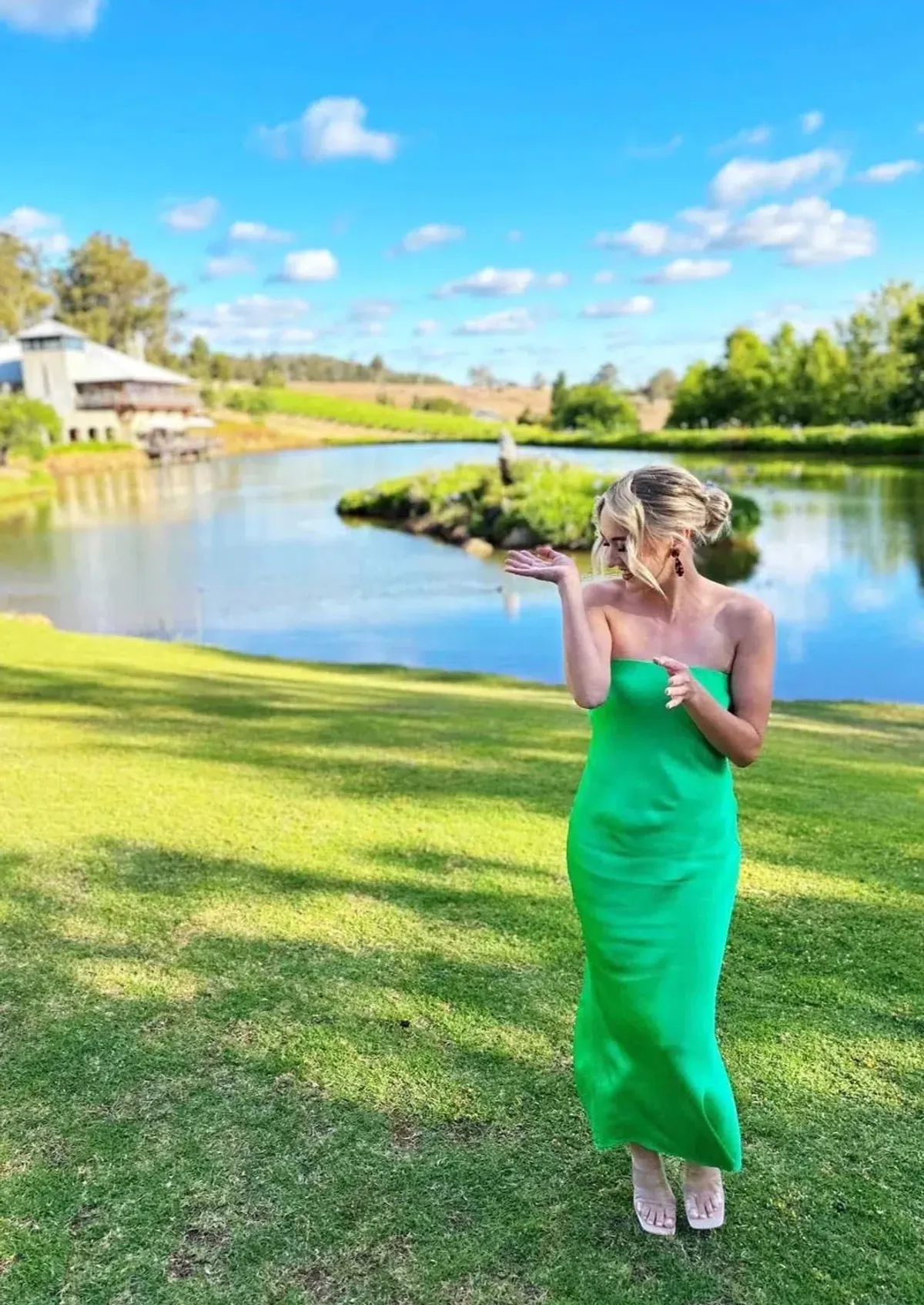 Bec and Bridge Moondance Dress Maxi Emerald Size AU 8 - Image 2