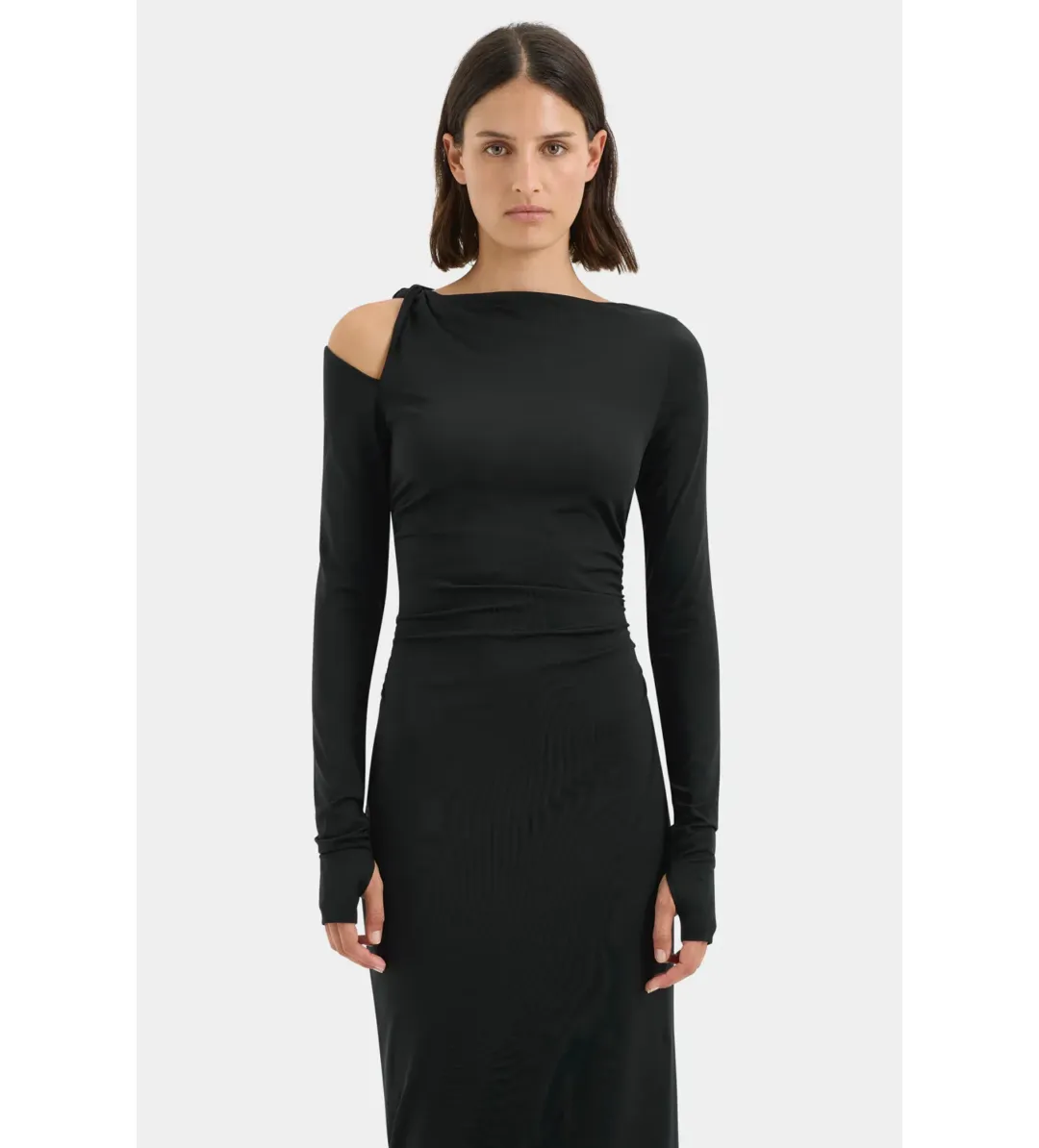 Sir the Label Elm Long Sleeve Midi Dress in Black Size 8/S for rent on The Volte - main image