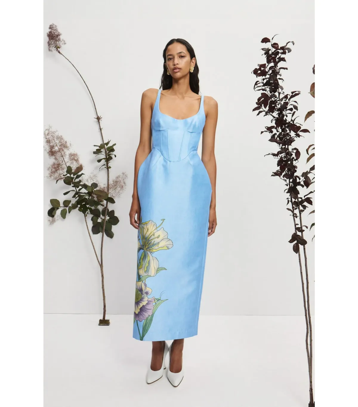 Alemais Donata Taffeta Gown Blue Size AU 8 for rent on The Volte - main image