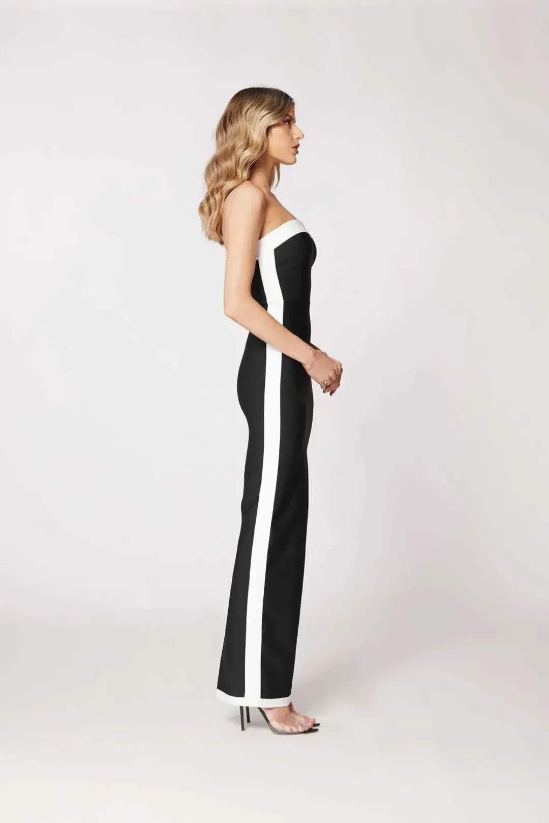 Bianca and Bridgett Ashley Maxi Dress in Black/White Size 6 for rent on The Volte - main image