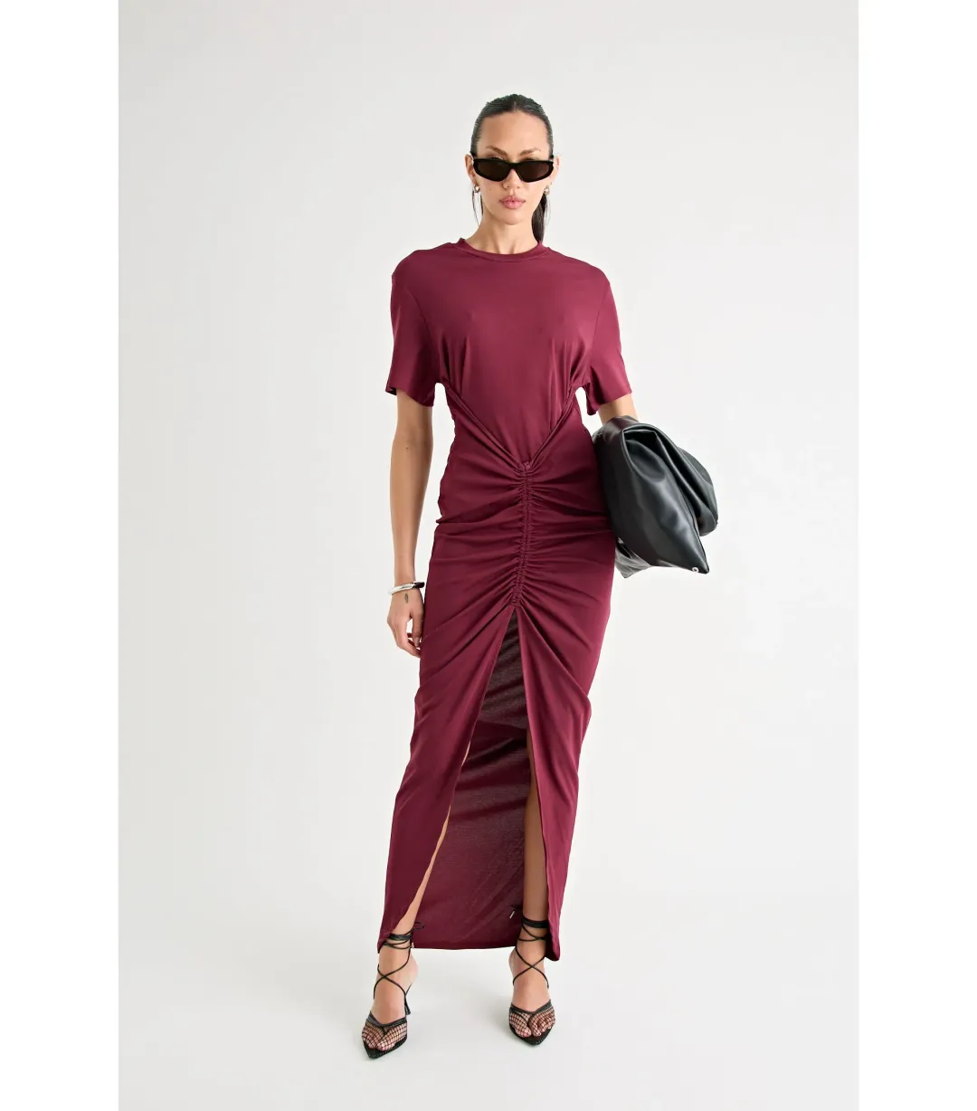 Pfeiffer Niko Maxi Dress in Burgundy Size AU 8 for rent on The Volte - main image