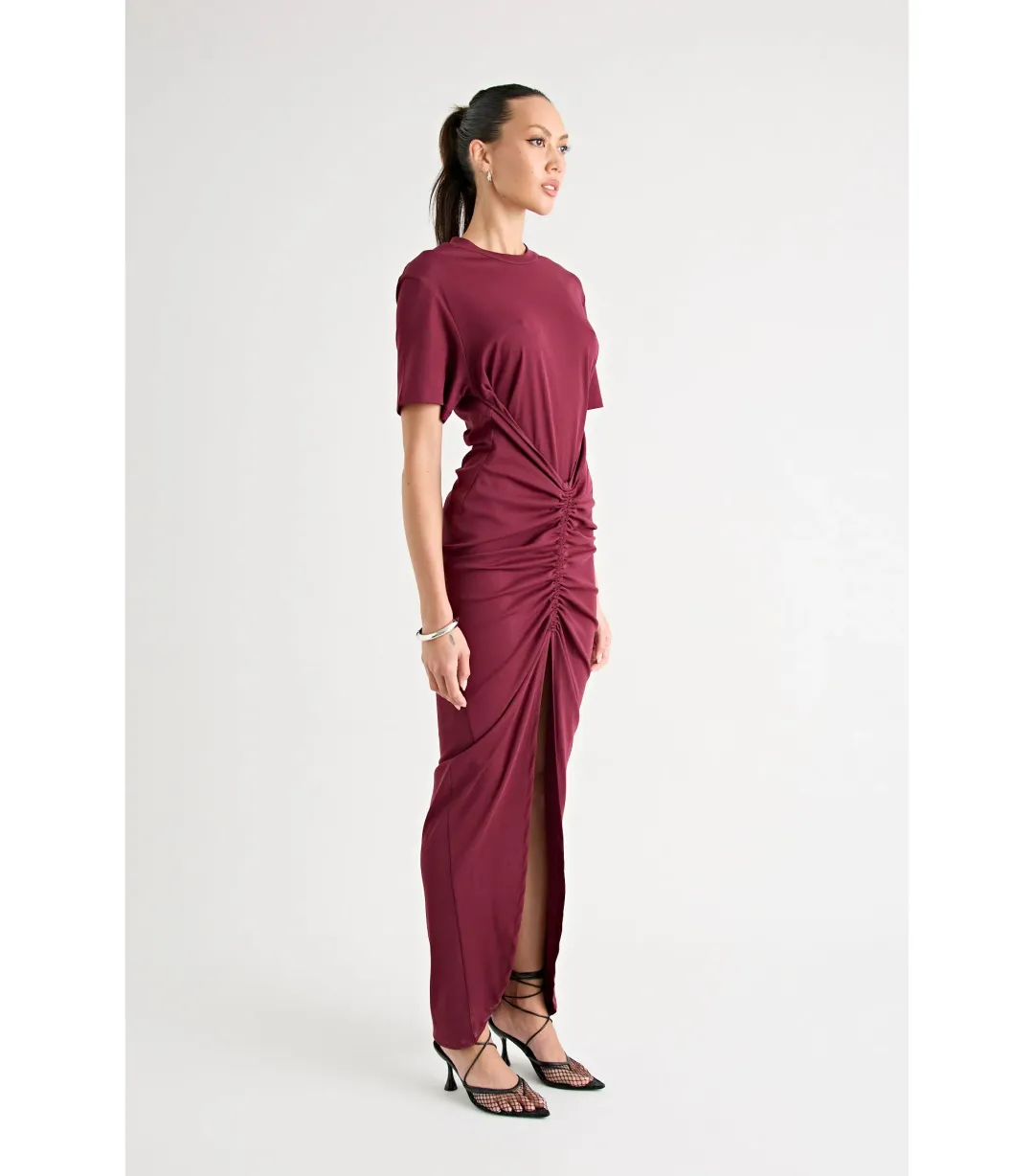 Pfeiffer Niko Maxi Dress in Burgundy Size AU 8 for rent on The Volte - main image