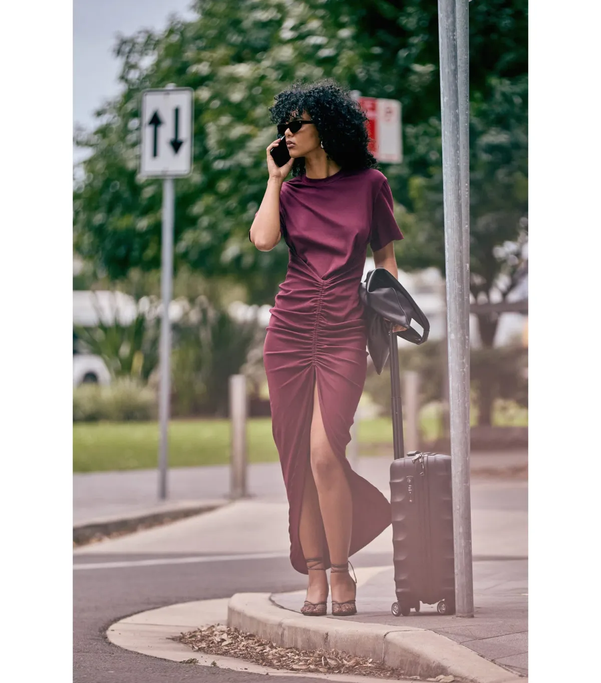 Pfeiffer Niko Maxi Dress in Burgundy Size AU 8 for rent on The Volte - main image