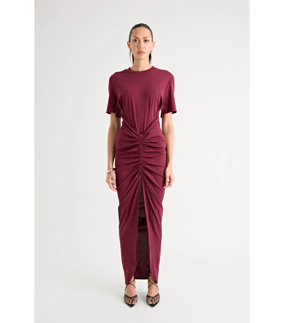 Pfeiffer Niko Maxi Dress in Burgundy Size AU 8 for rent on The Volte - main image